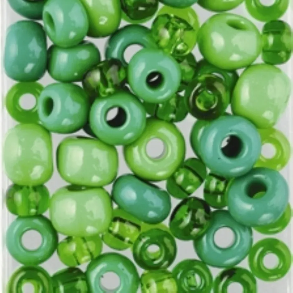 LTC-Leiden glazen rocailles kralen 5-8 mm groen 100 gram