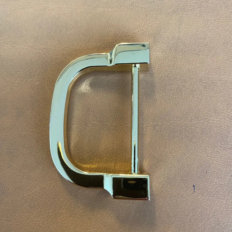 Leather House D-ring 35mm zilver metaal tassenriem