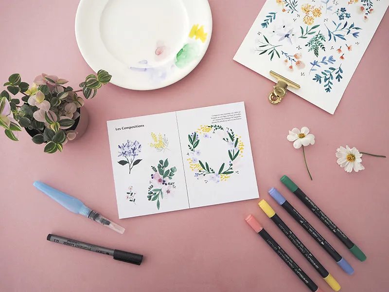 Mes Kits Make It MKMI tekenkit bloemen brushpen beginners