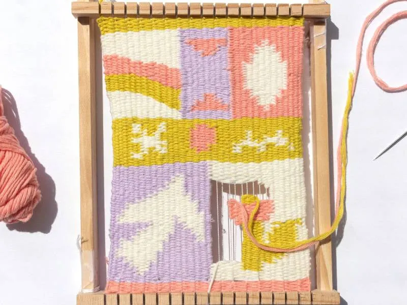 La Petite Epicerie Mon Tissage Mural weefkit pop