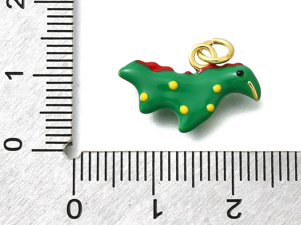 La Petite Epicerie dinosaurus bedel groen goud 18K per stuk