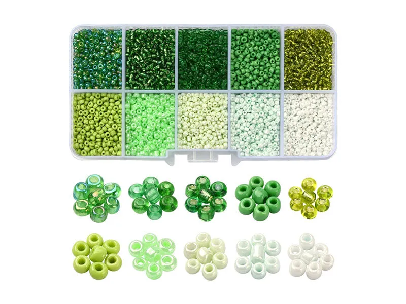 La Petite Epicerie Rocailles kralenbox groen 2,5 mm 8500 stuks