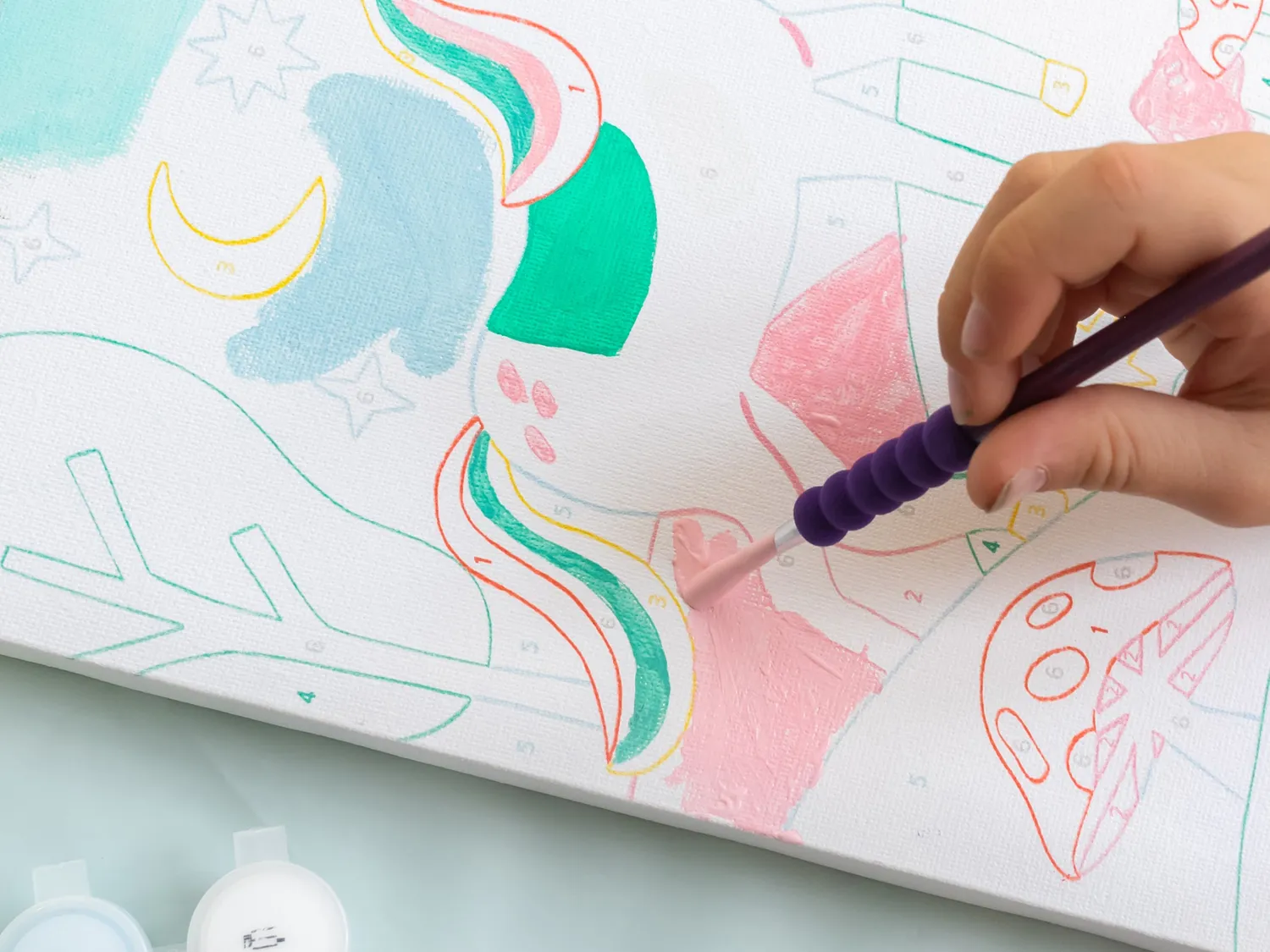 La Petite Epicerie Petit Pinceau Kids Licorne et Piou schilderen op nummer