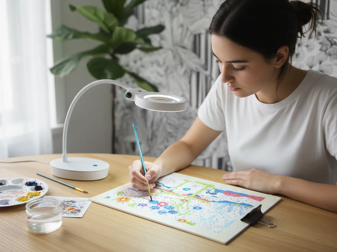 La Petite Epicerie loeplamp LED voor schilderen op nummer