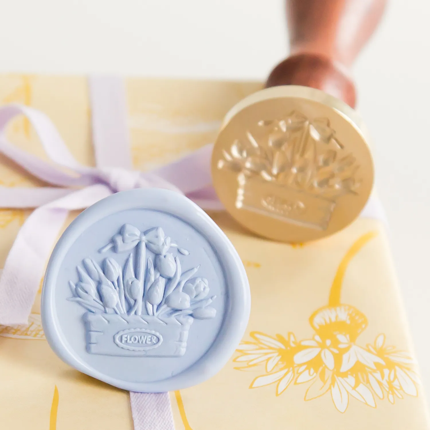 Jessy at Sea 3D Tulip Basket wax stempel 30 mm