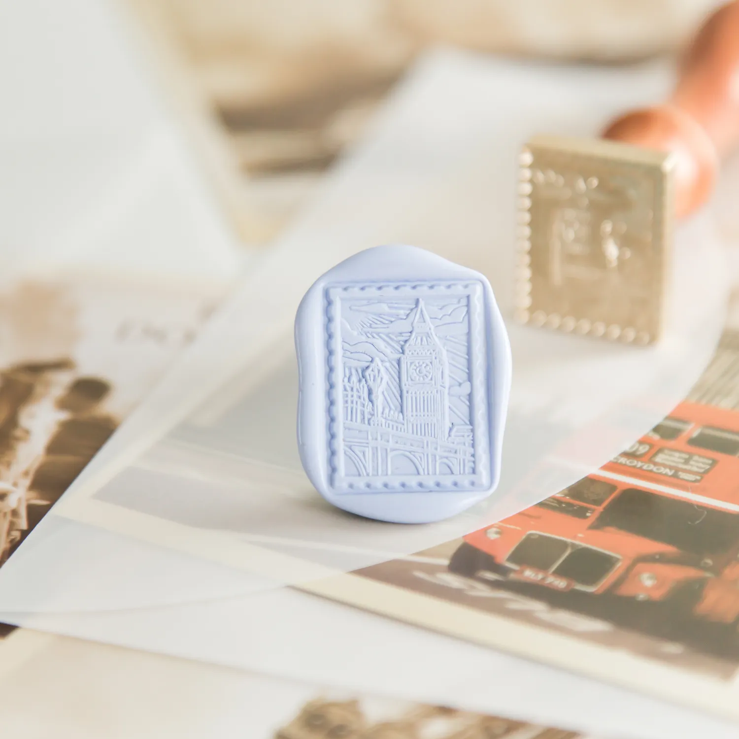 Jessy at Sea Big Ben Postage Stamp waxzegelstempel 28x21 mm