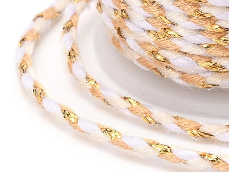 La Petite Epicerie katoenen koord 4 m 1,5 mm wit roze goud