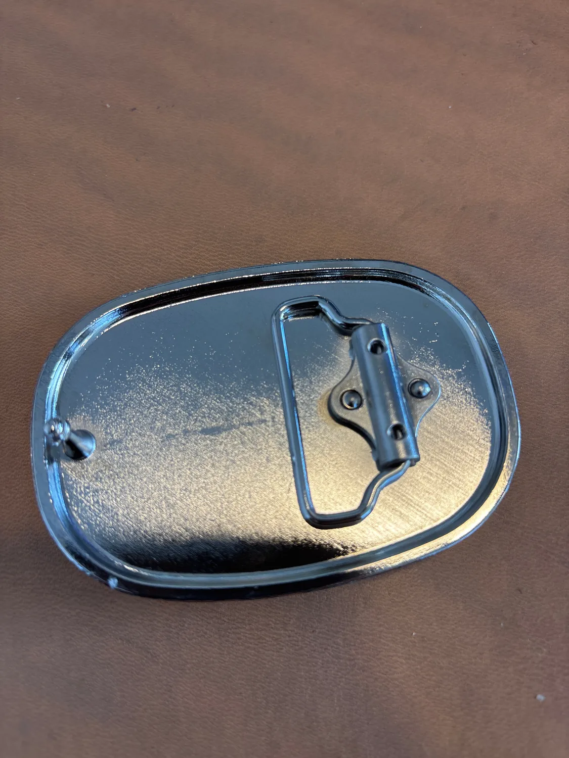 Leather House Silver 3,5 cm Gesp Blauwe Steen