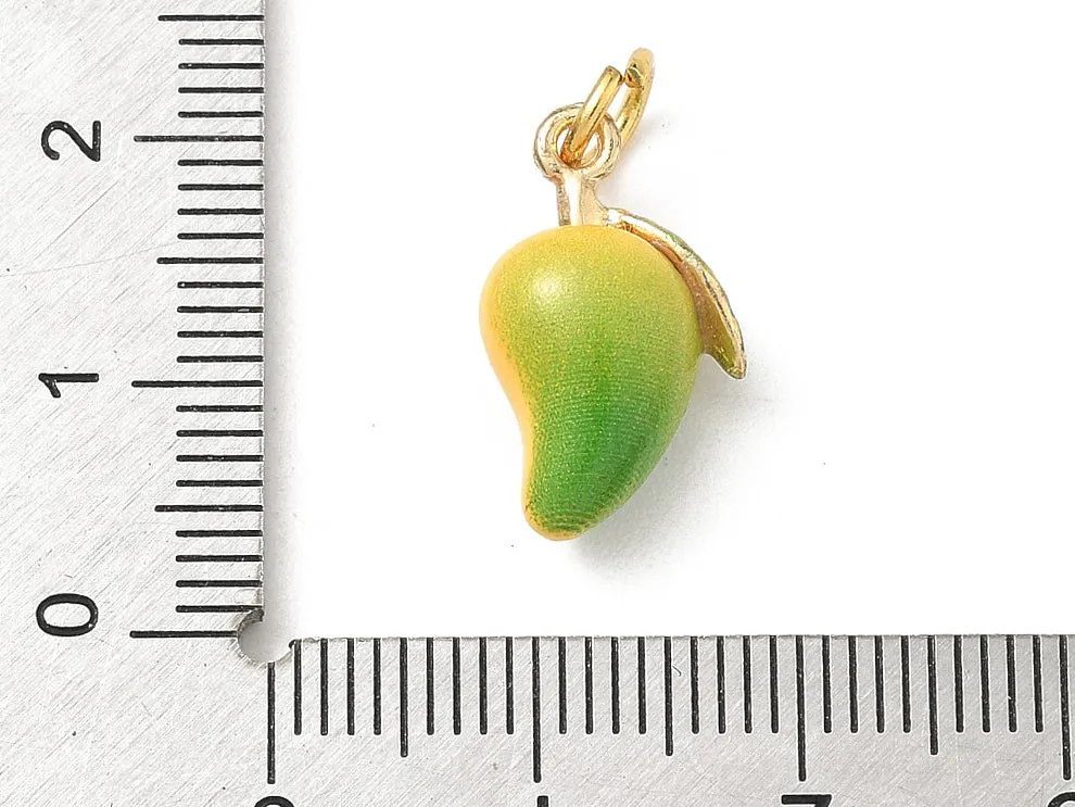 La Petite Epicerie bedel mango emaille goud 17 mm fruit