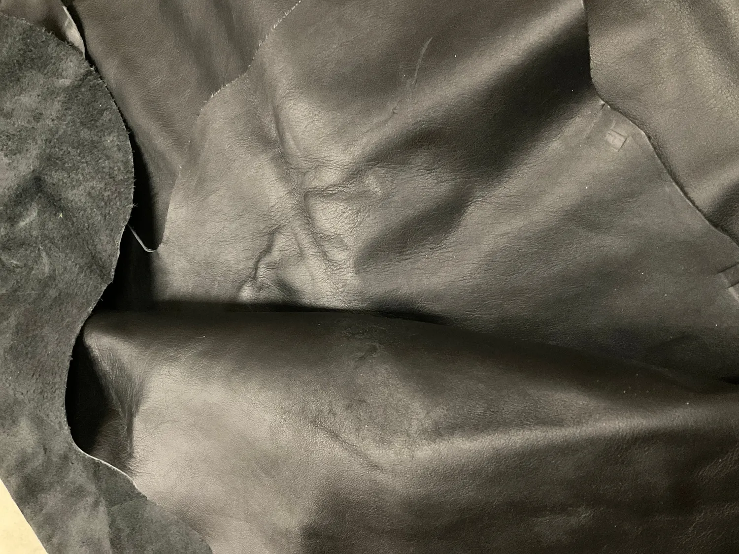 Leather House Runderleer Paneel 40x30 Zwart 1,3 mm