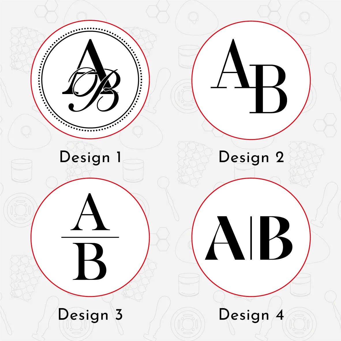 Jessy at Sea monogram preegstempel initialen 42 mm