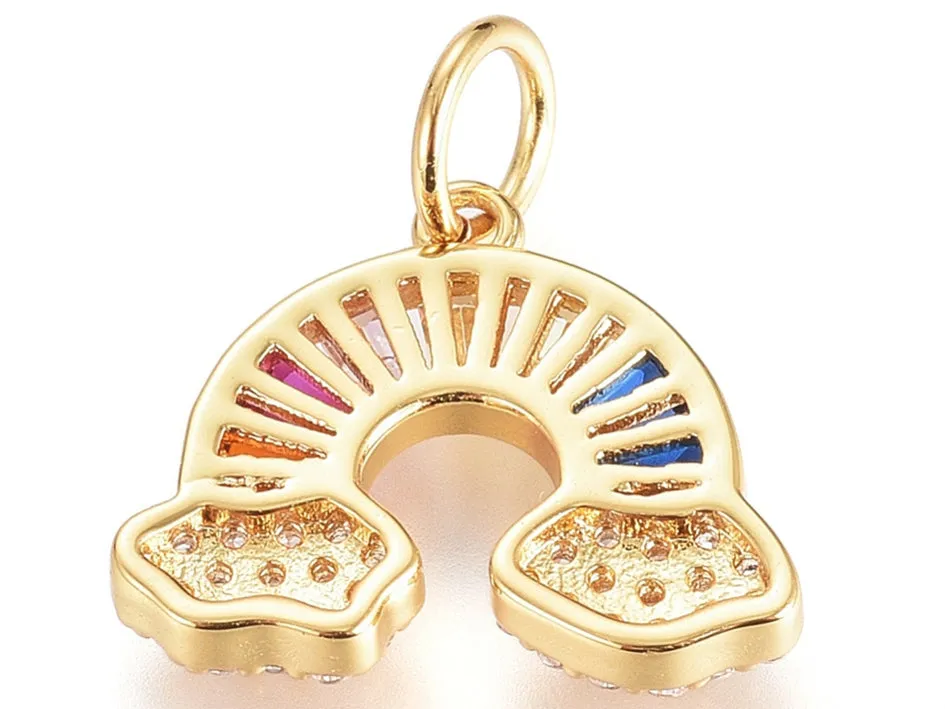La Petite Epicerie Regenboog bedel strass goud 11,5 mm