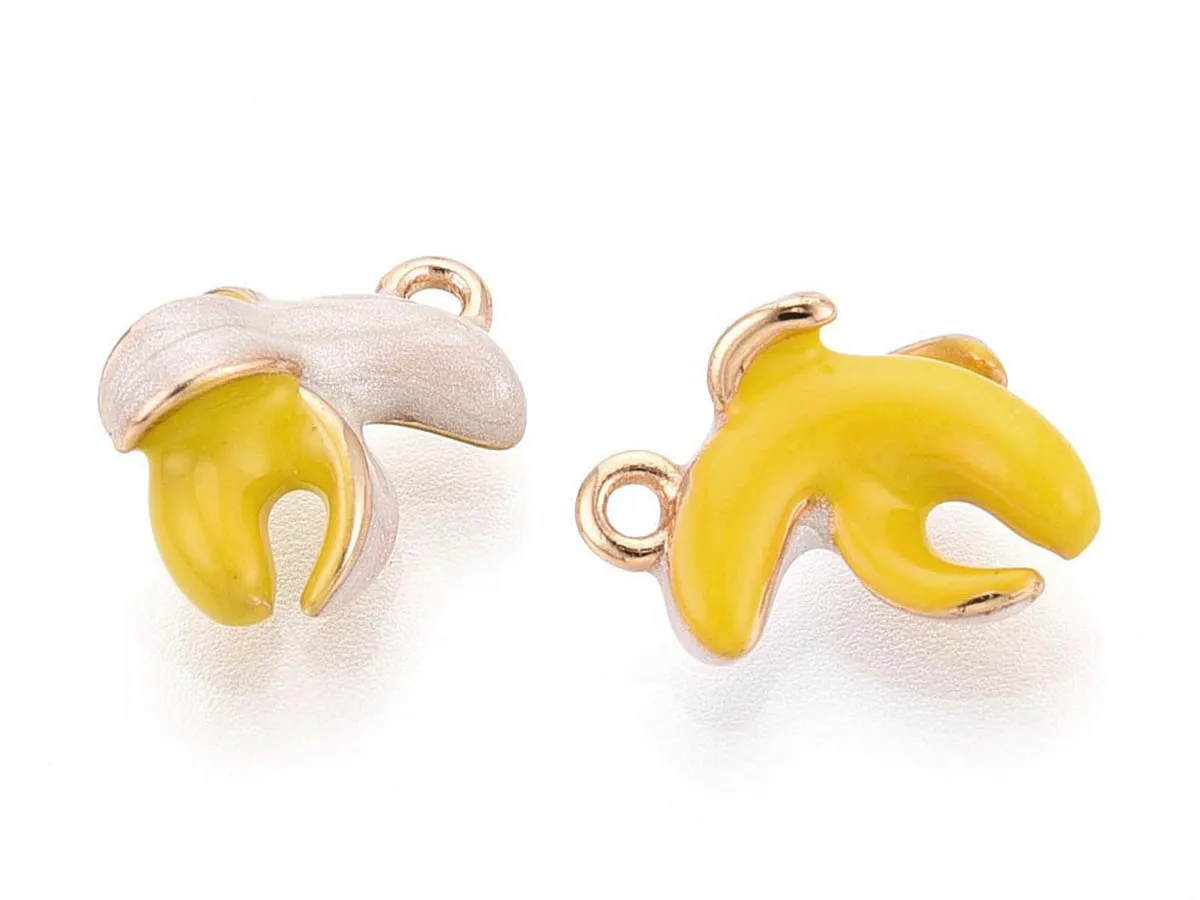 La Petite Epicerie Banaan Bedel Goud Emaille Per Stuk