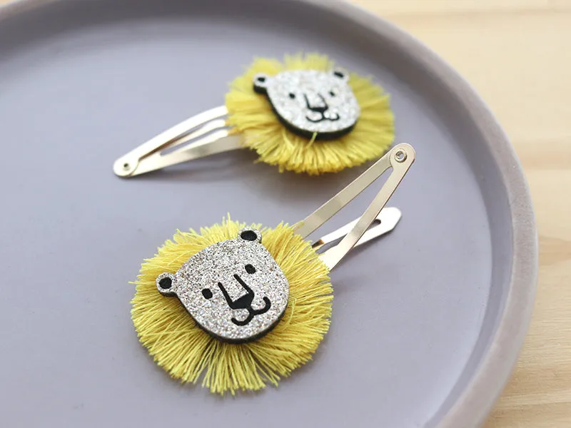 La Petite Epicerie haarspeldjes leeuw goud set 2