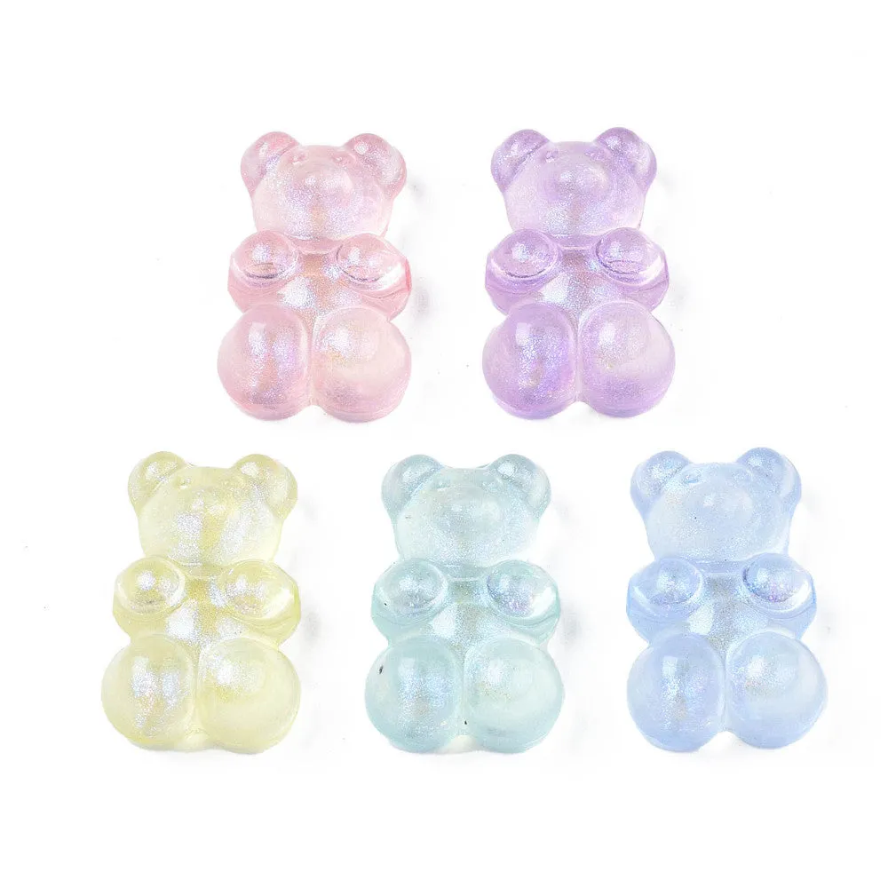 La Petite Epicerie Nounours beren kralen multicolor 20 stuks 18x12 mm