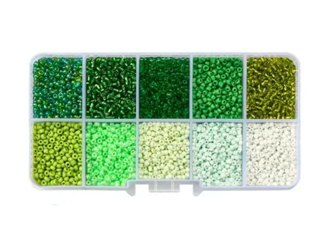 La Petite Epicerie Rocailles kralenbox groen 2,5 mm 8500 stuks