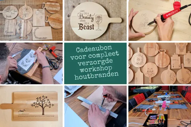 Astrid Brouwers cadeaubon workshop houtbranden per persoon
