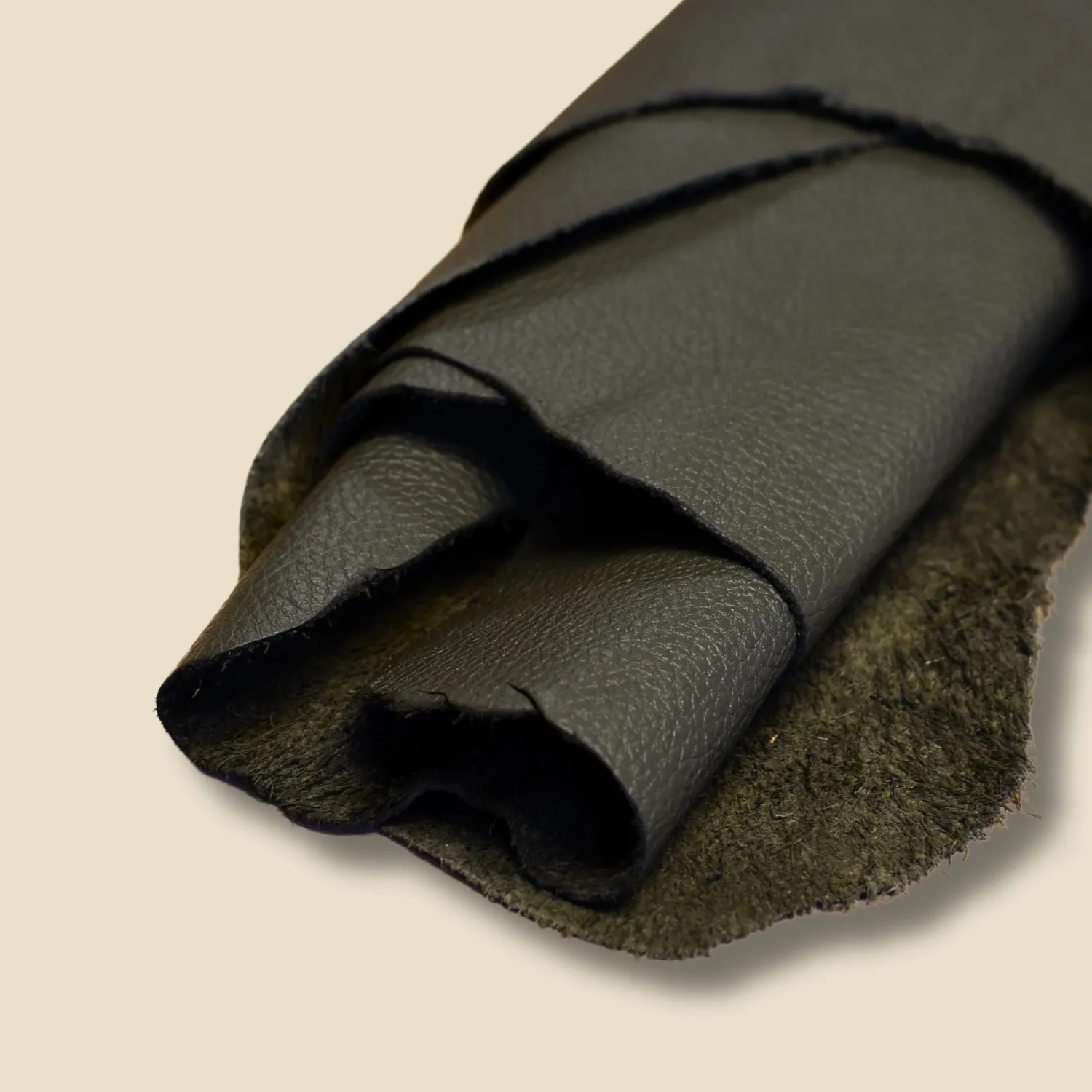 Leather House Floater volnerf leer 1.4mm paneel zwart
