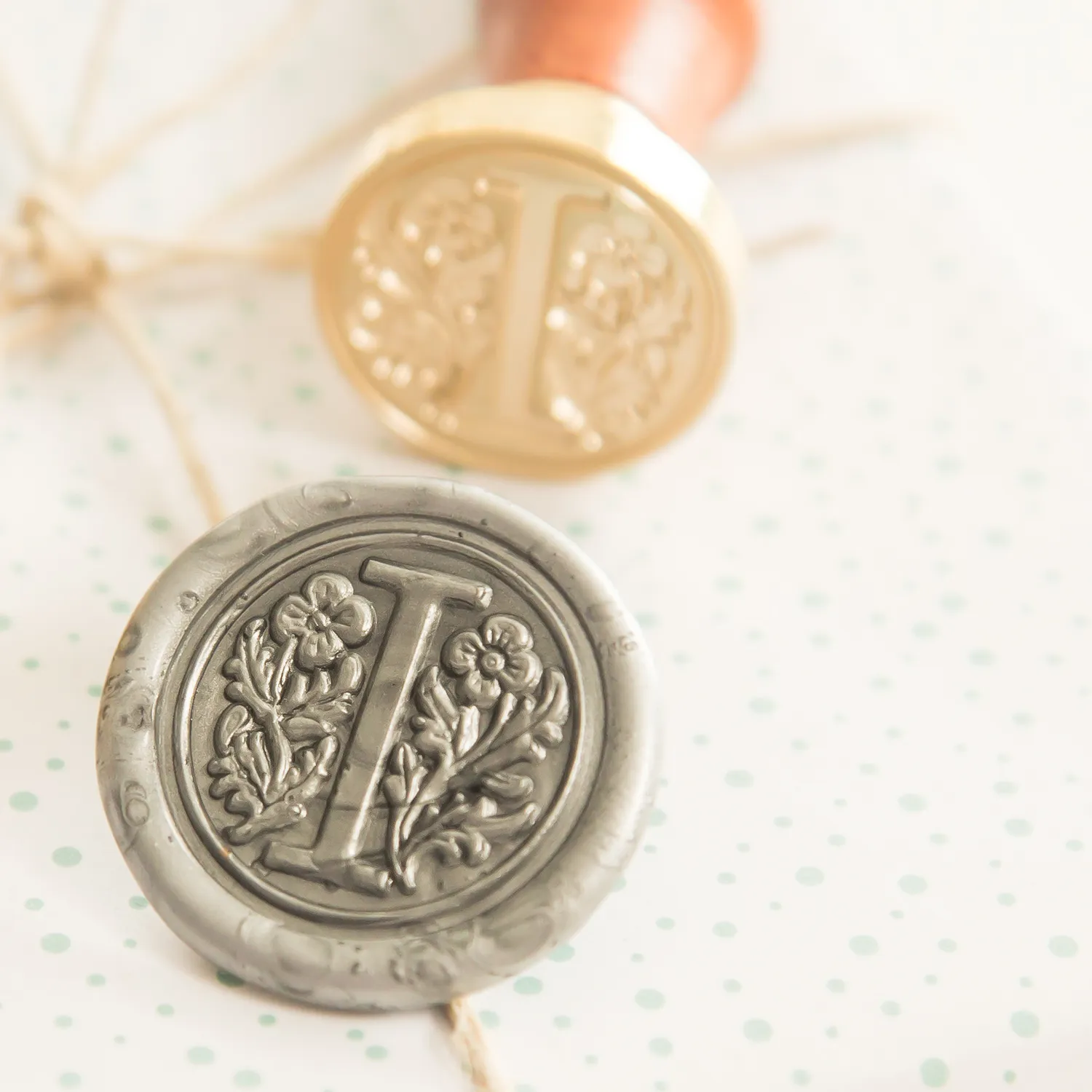 Jessy at Sea Letter I wax stempel 25 mm initiaal