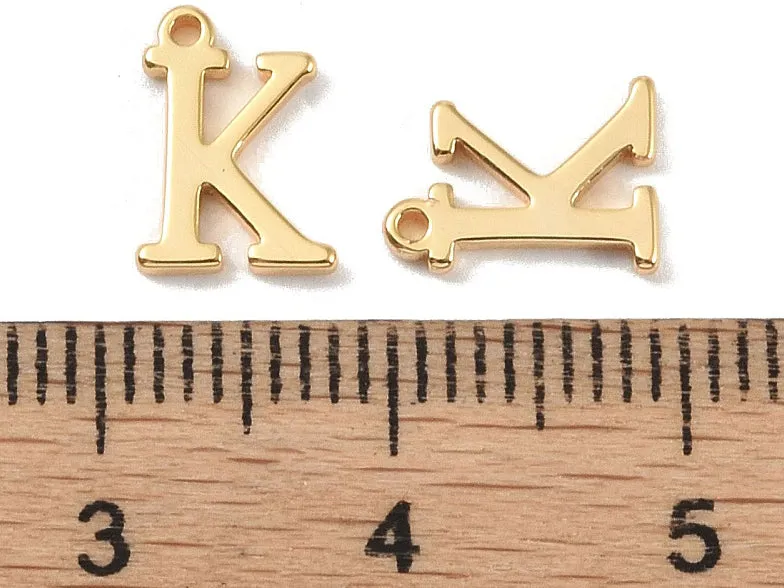 La Petite Epicerie Letter K bedel goud 10 mm per stuk