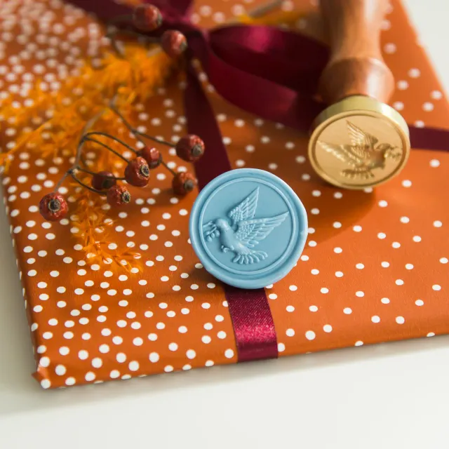 Jessy at Sea 3D Pigeon waxzegelstempel 25 mm duif