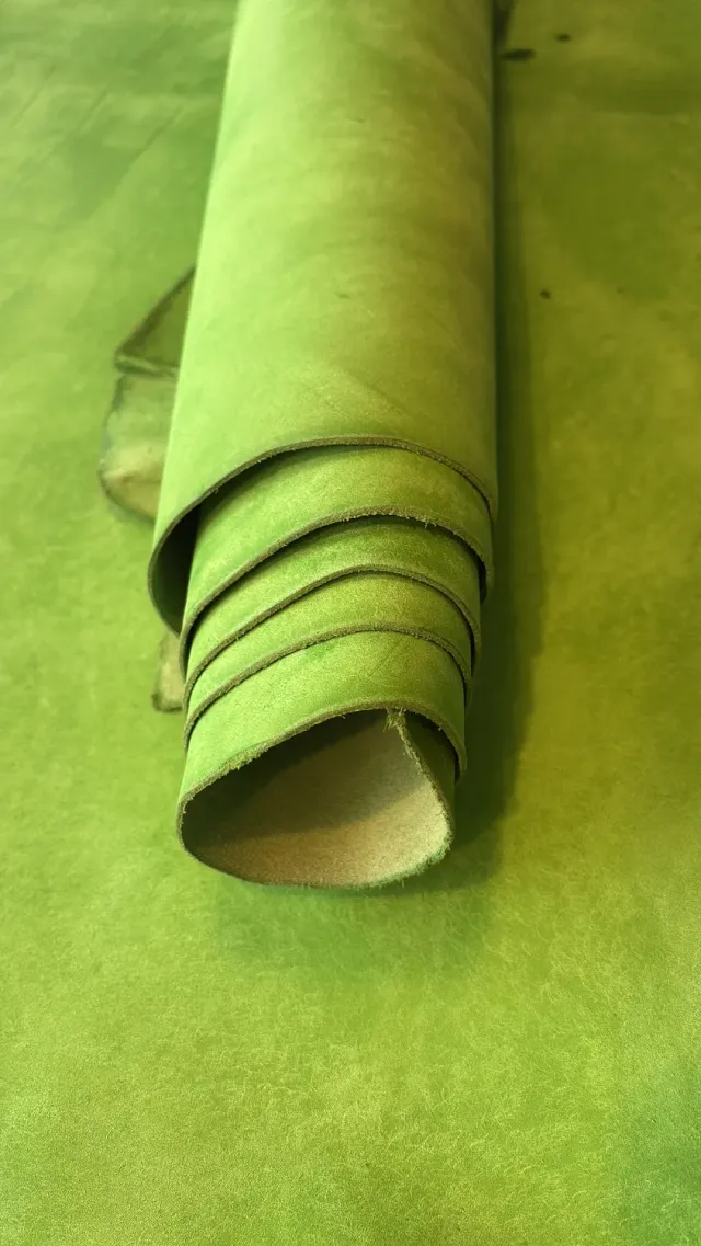 Leather House Skinny Pueblo Apple Green leer 1.4mm