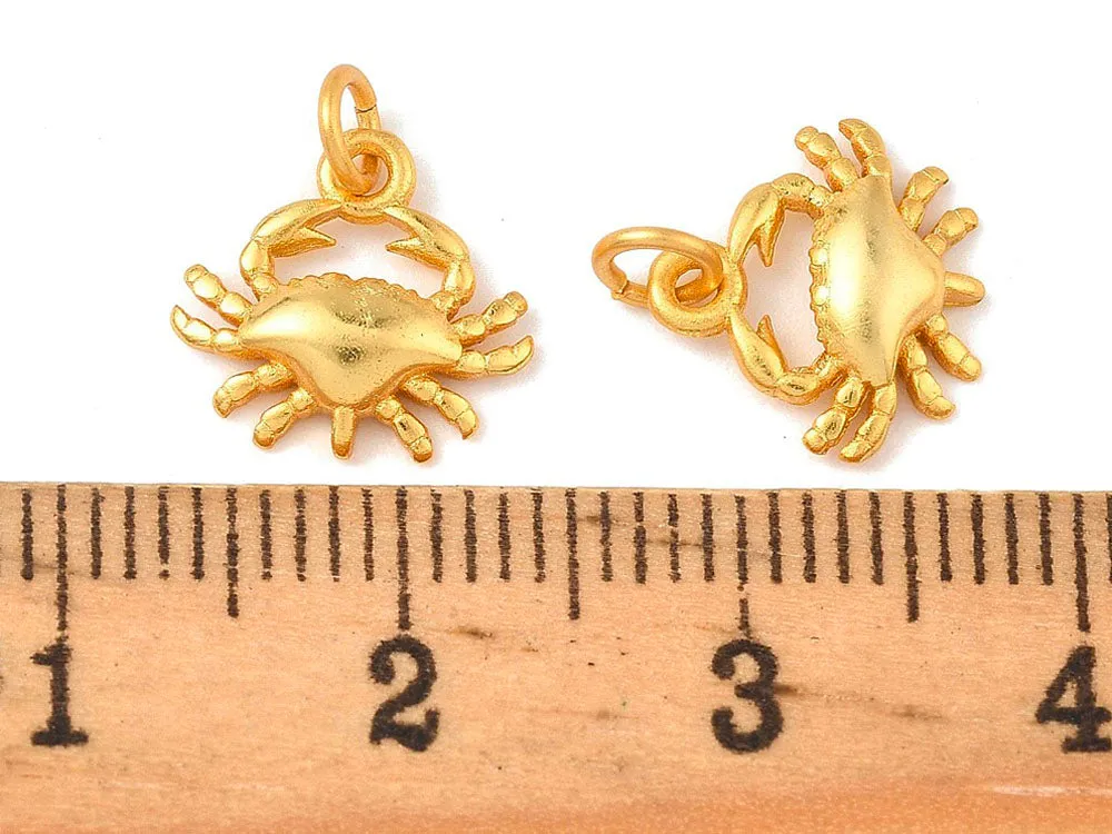 La Petite Epicerie krab bedel goud 10 mm per stuk