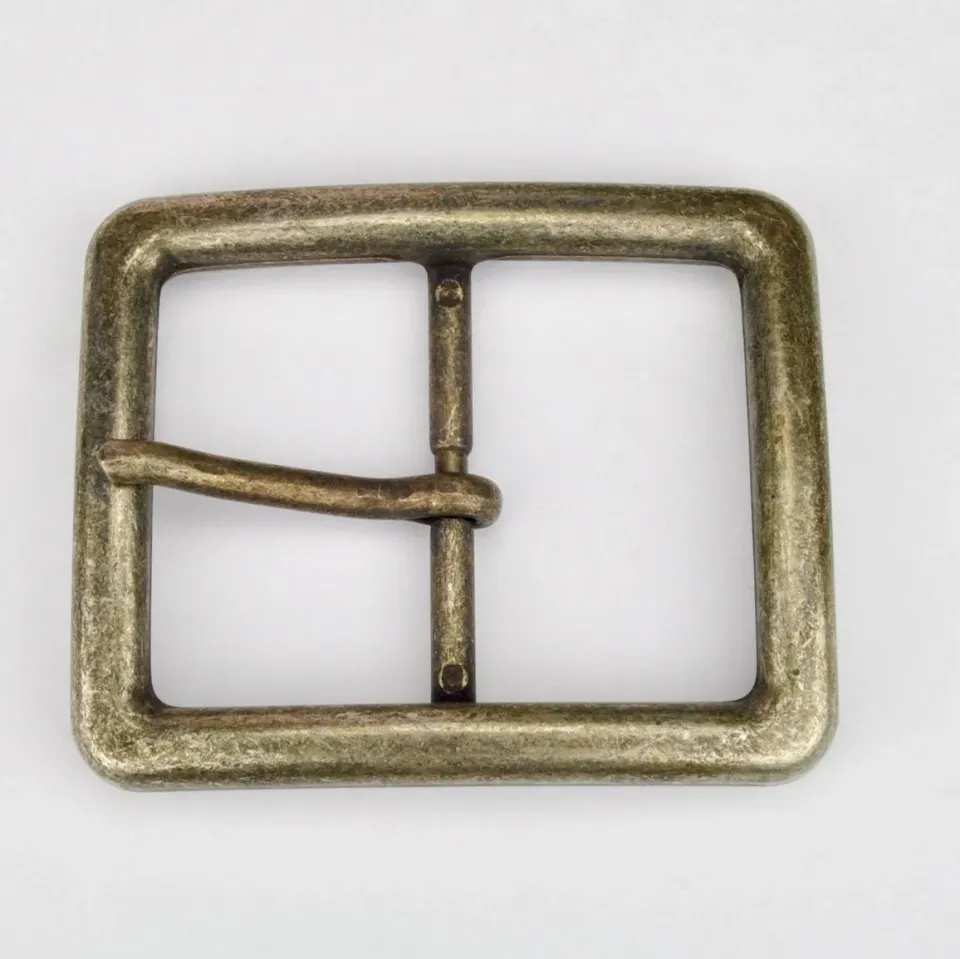 Leather House Old Silver Buckle 40mm riemgesp oud zilver