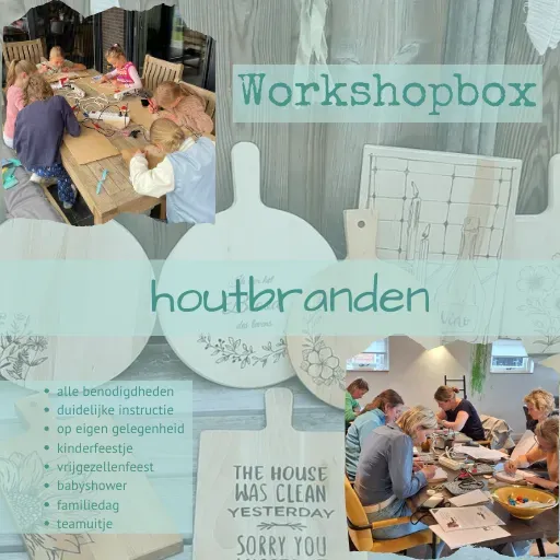 Astrid Brouwers Workshopbox houtbranden huren 5-30 personen