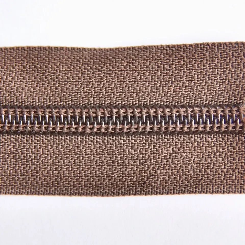 Leather House nylon rits chocoladebruin 6 mm per meter soepel