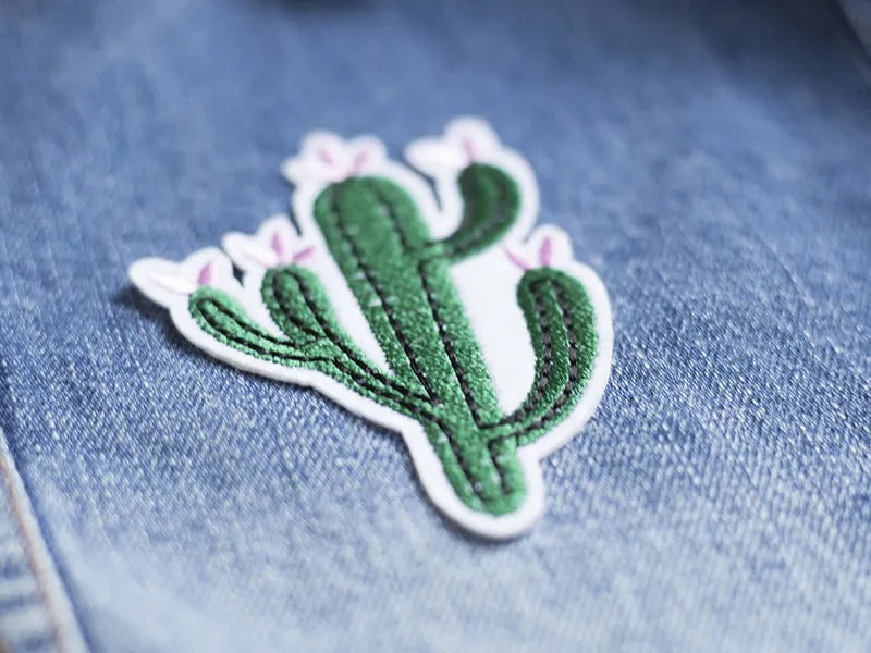 La Petite Epicerie strijkpatch cactus met bloemen