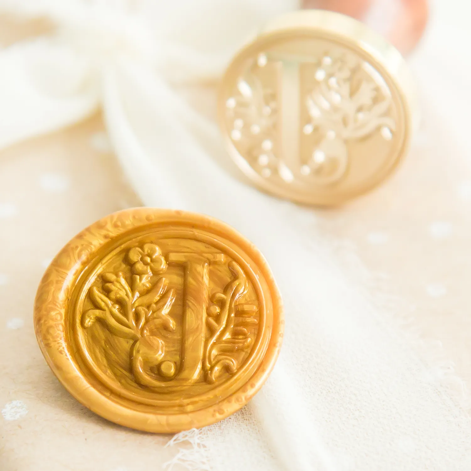 Jessy at Sea Letter J wax seal stempel 25 mm initiaal