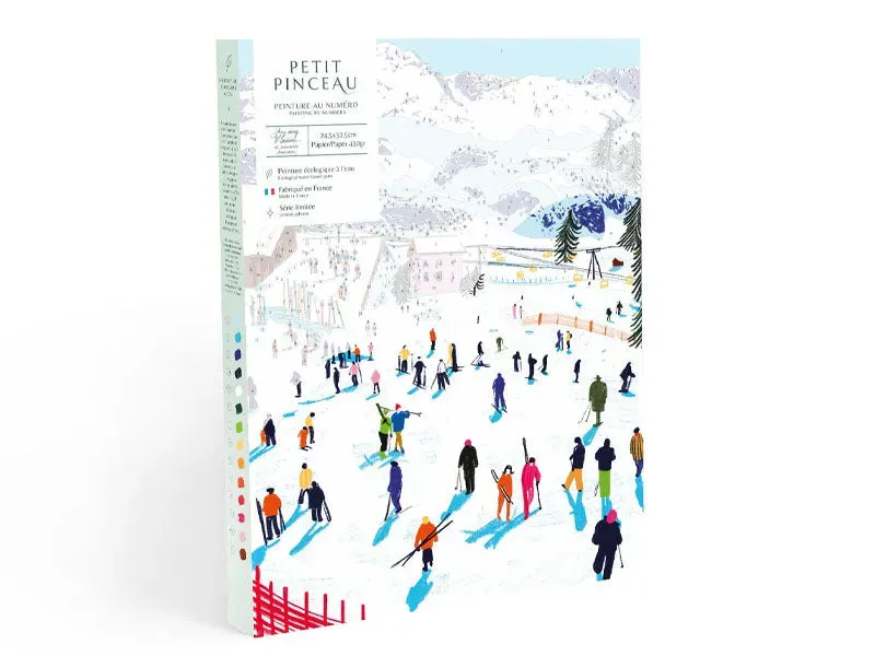 Petit Pinceau Skiing Among Mountains Schilderen op Nummer