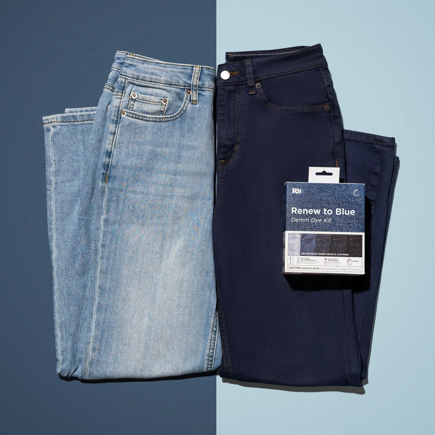 Rit Renew to Blue Denim textielverfset blauw