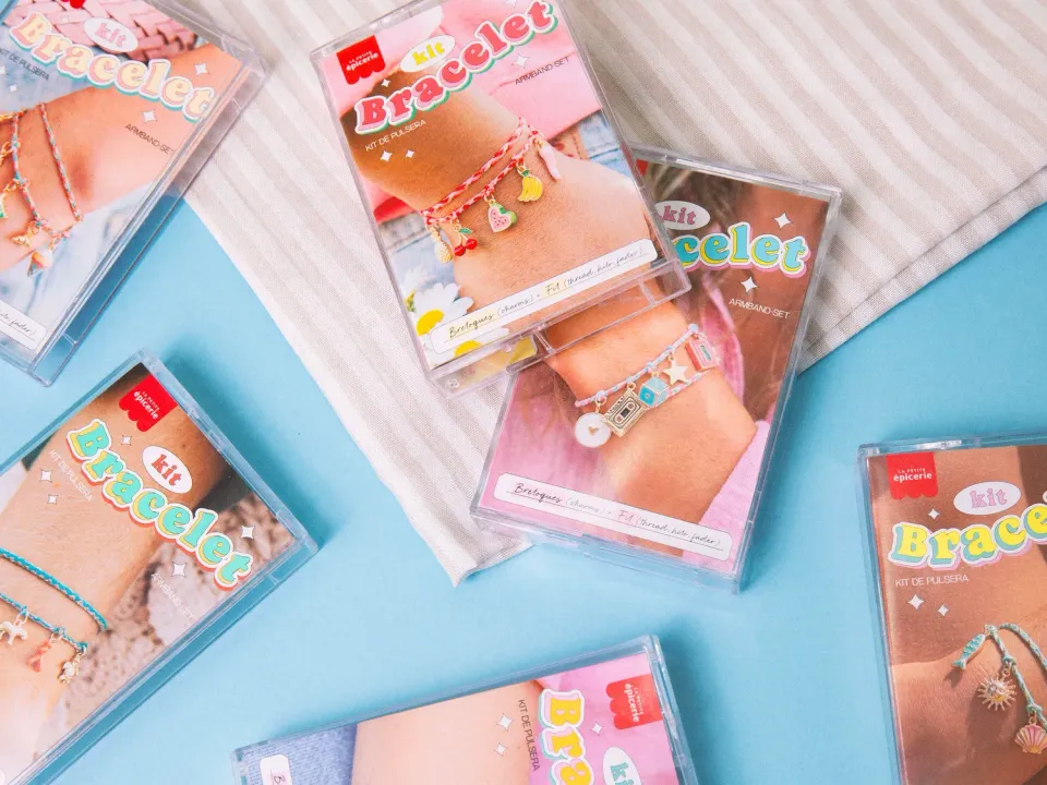 La Petite Epicerie cassette armband kit 6 stuks retro