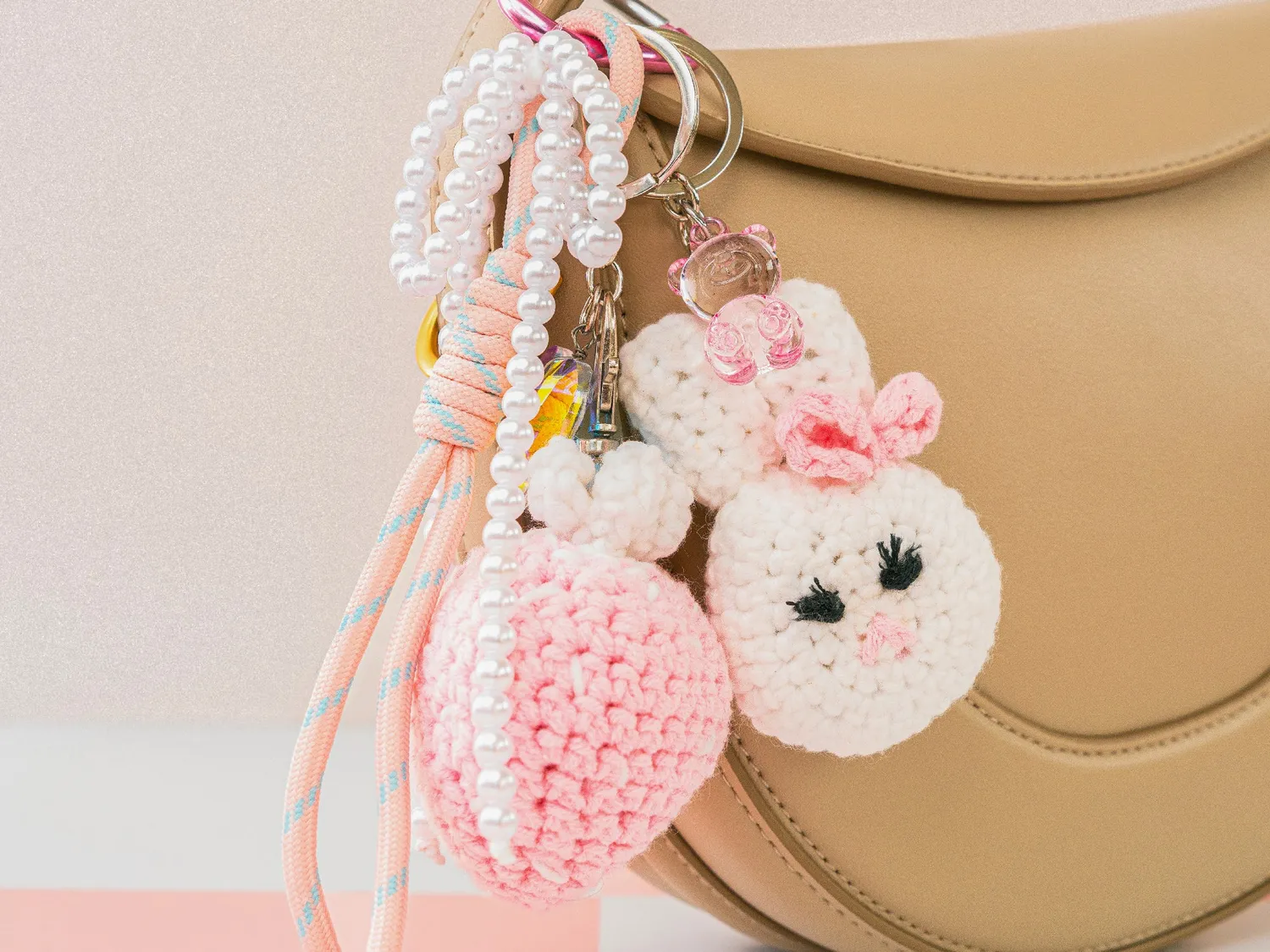 La Petite Epicerie Glam Pink haakkit tashangers roze