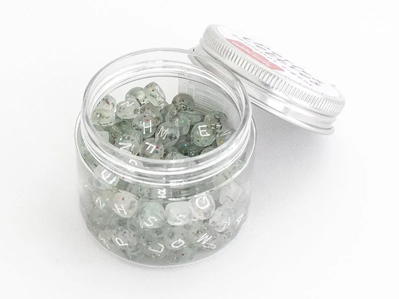 La Petite Epicerie letterkralen zilver glitter pot 200 stuks