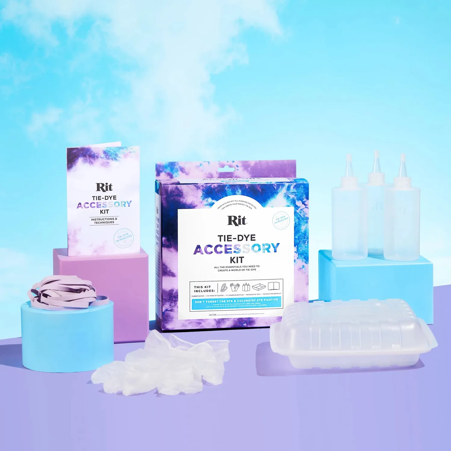 Rit Tie-Dye Accessory Kit tie dye set 3 flessen zonder verf