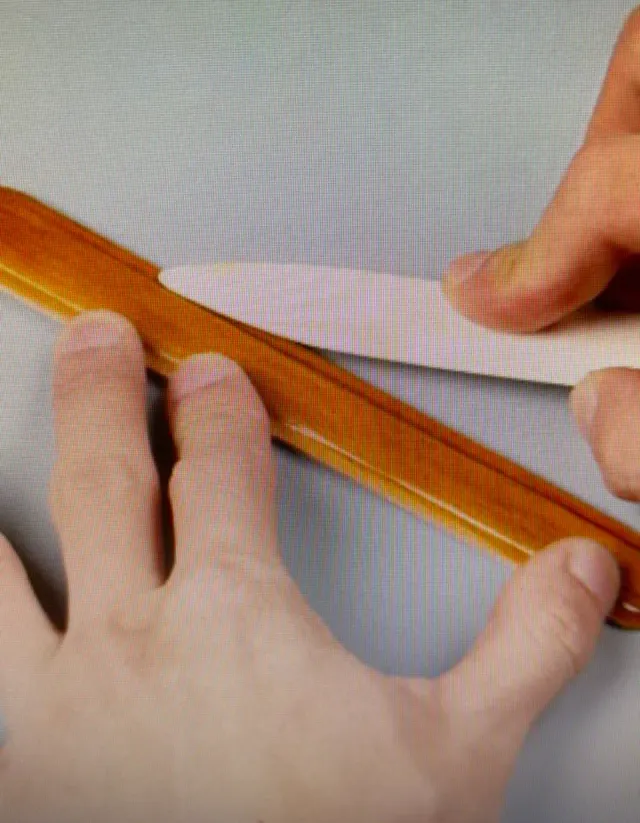 Leather House Bone Folder 20cm vouwbeen leer spits