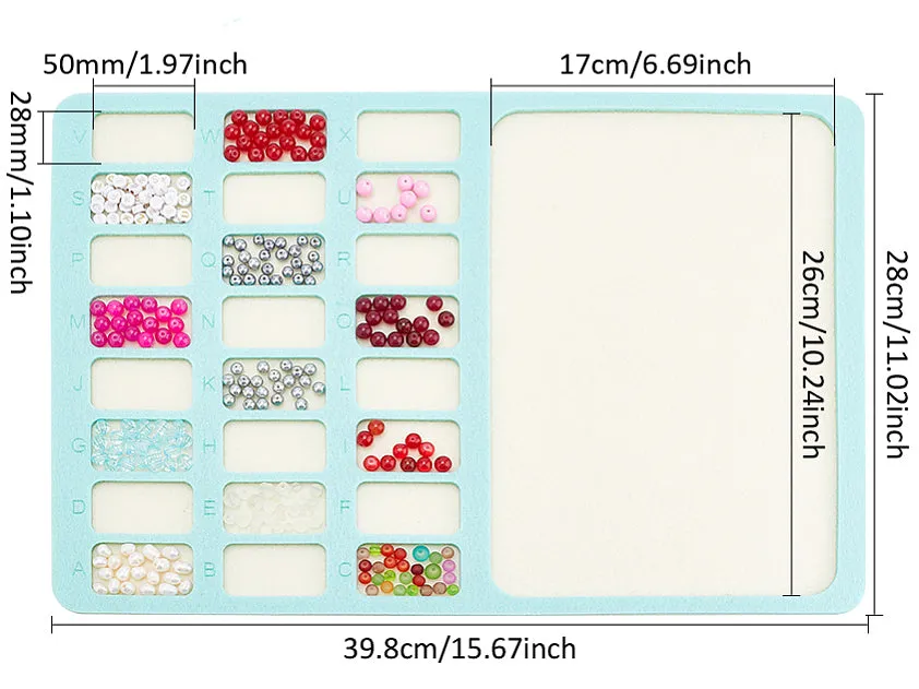 La Petite Epicerie kralenmat vilt rechthoekig 15,7 cm antislip
