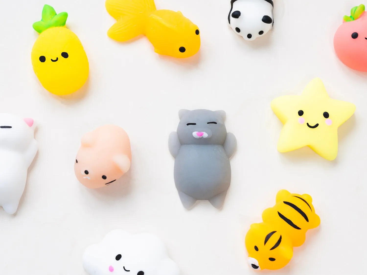 La Petite Epicerie squishy kat roze mini anti-stress 3 cm