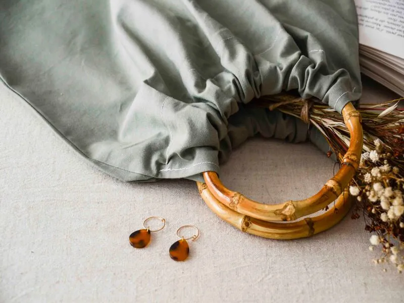 La Petite Epicerie Mon Sac Katoenen Tas Naaikit Groen