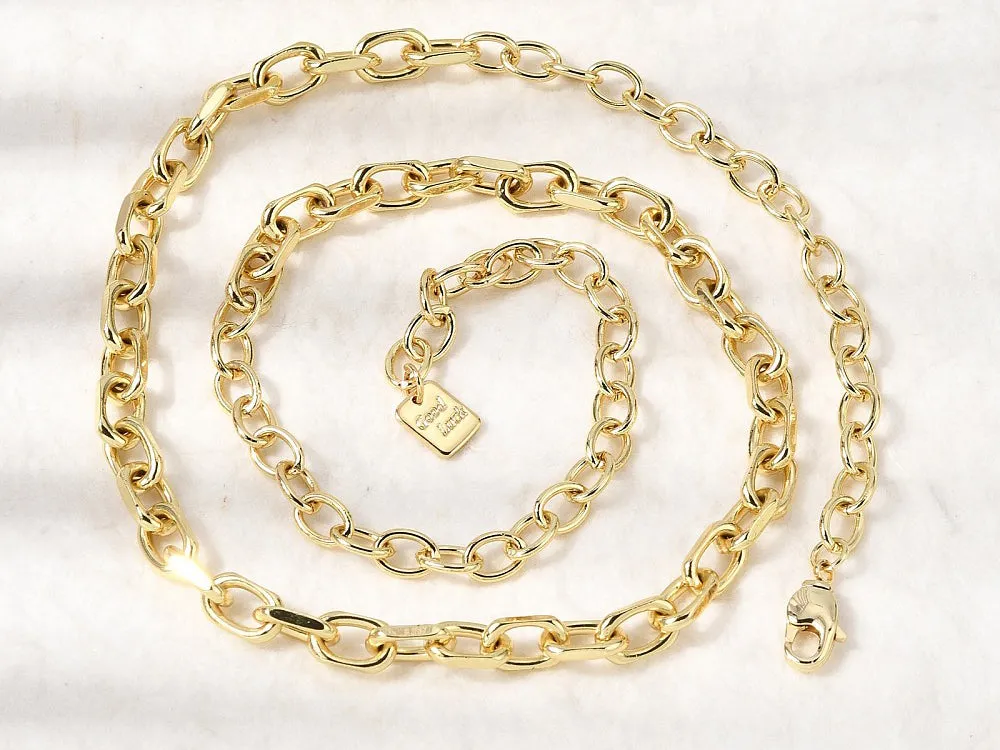 La Petite Epicerie chaine cable ketting goud 57,1 cm