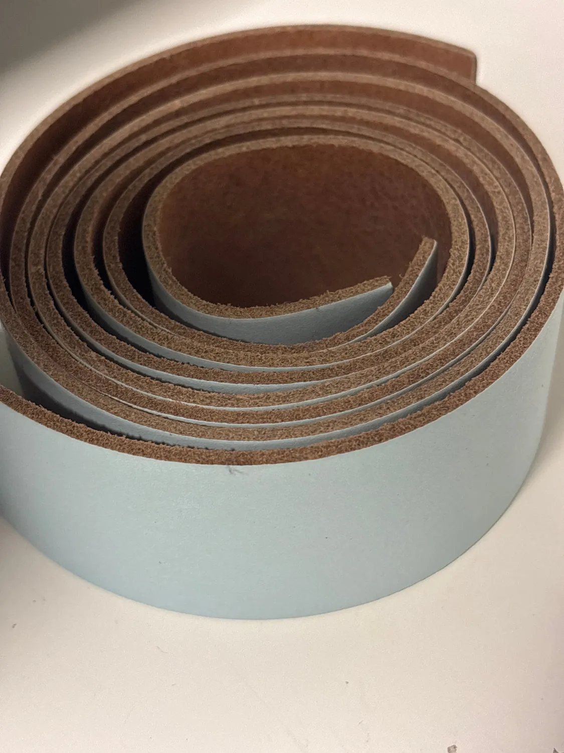 Leather House Habto plankendrager 84cm blauw bruin