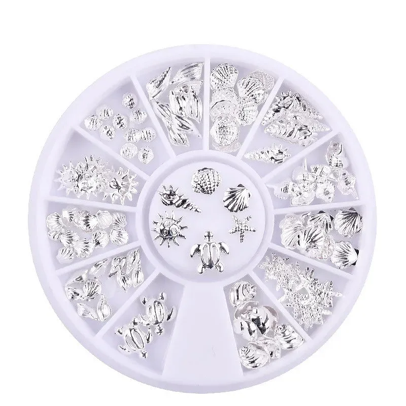 Bijounique Decowiel Zee 3D ornamenten zilver 6 cm