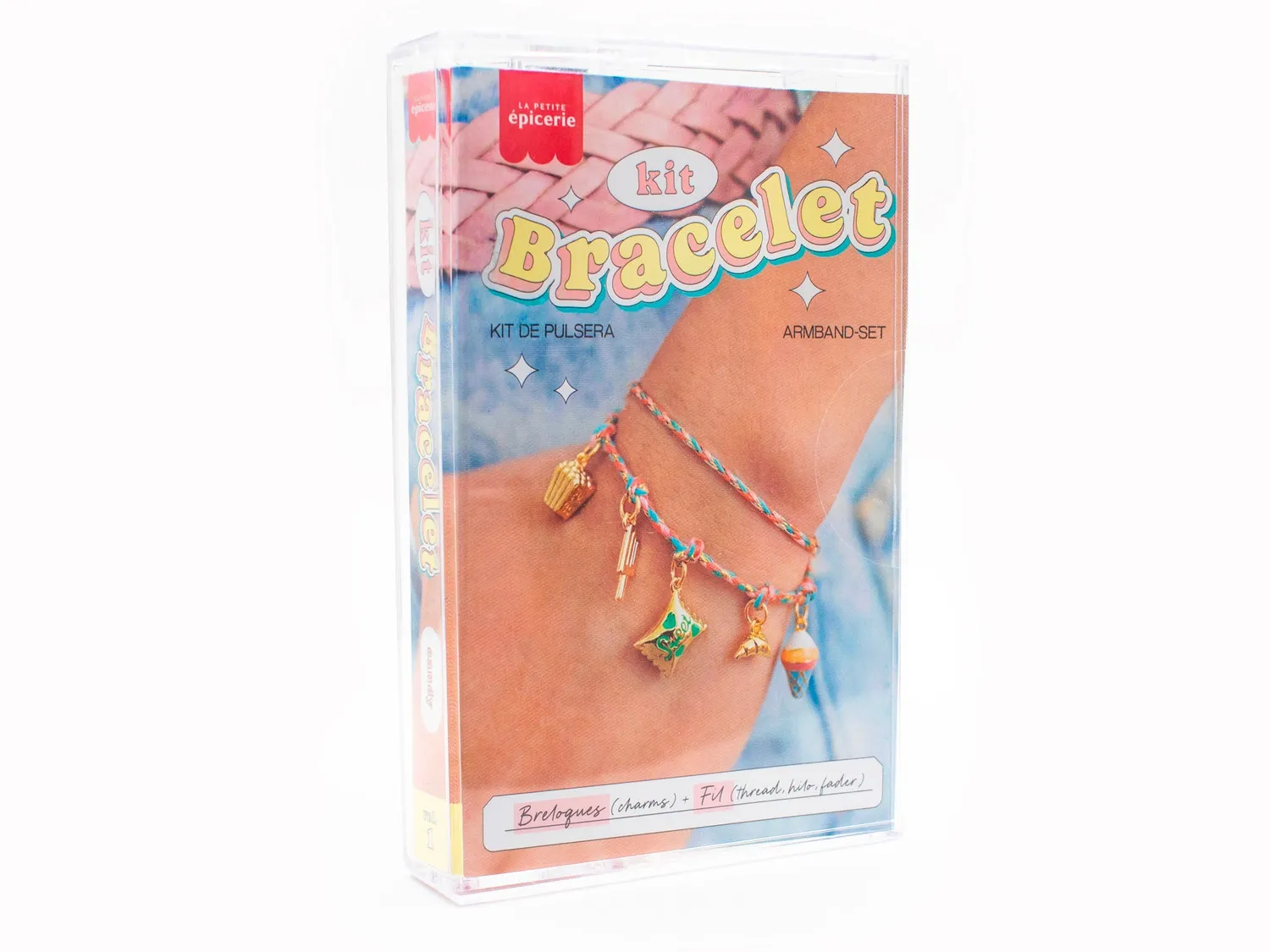 La Petite Epicerie cassette armband kit 6 stuks retro