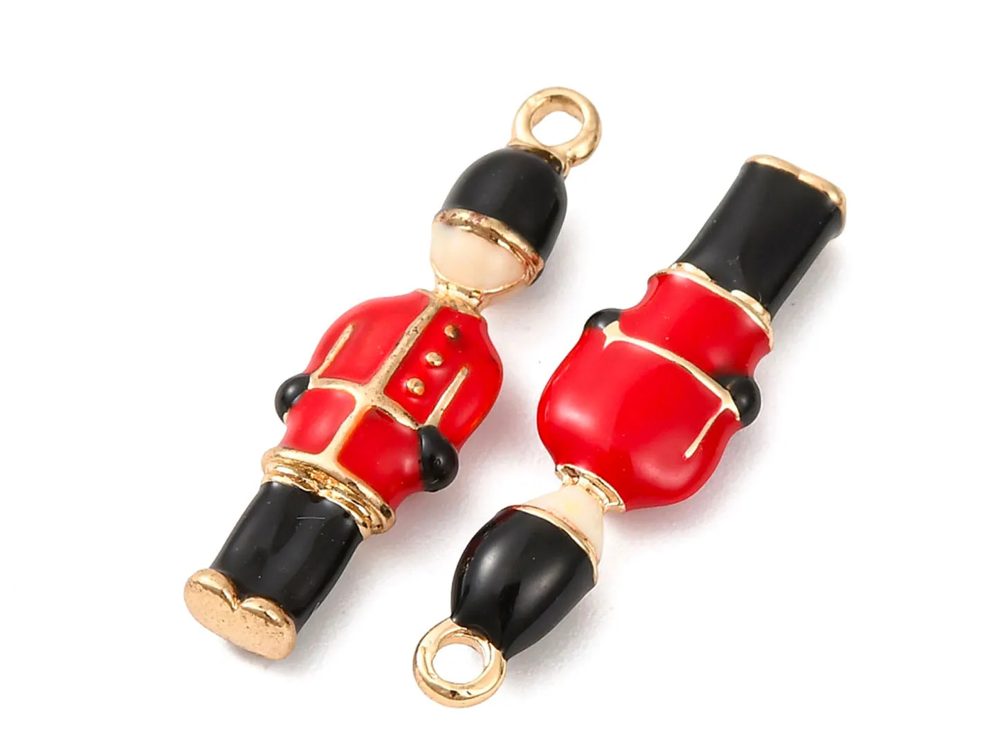 La Petite Epicerie Soldaat bedel rood emaille verguld