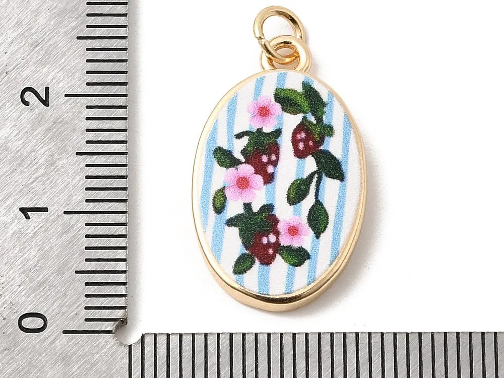 La Petite Epicerie Bedel Ovaal Bloem Goud 23 mm