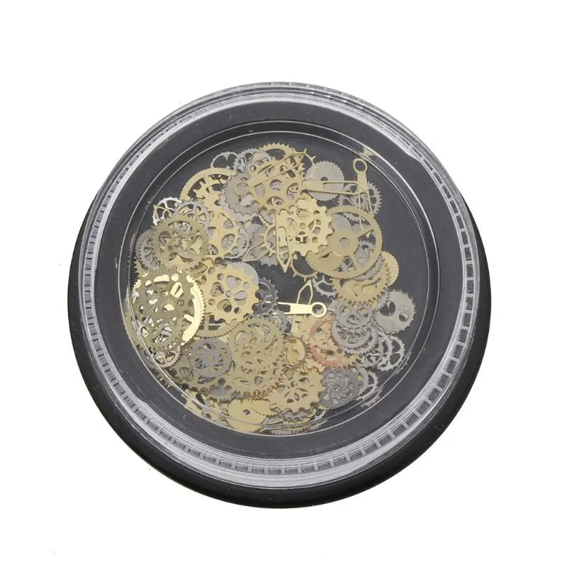 Bijounique Steampunk doosje goud zilver 120 stuks