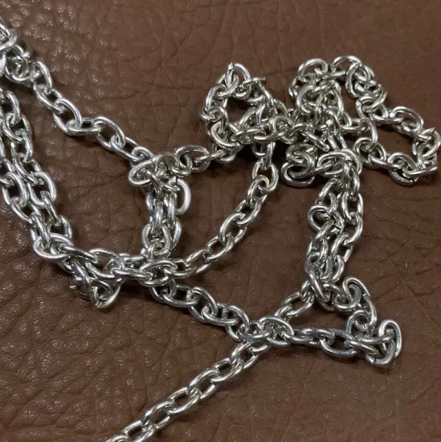 Leather House Silver ketting per meter nikkel
